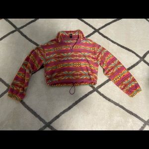 Cropped Aztec Quarter Zip